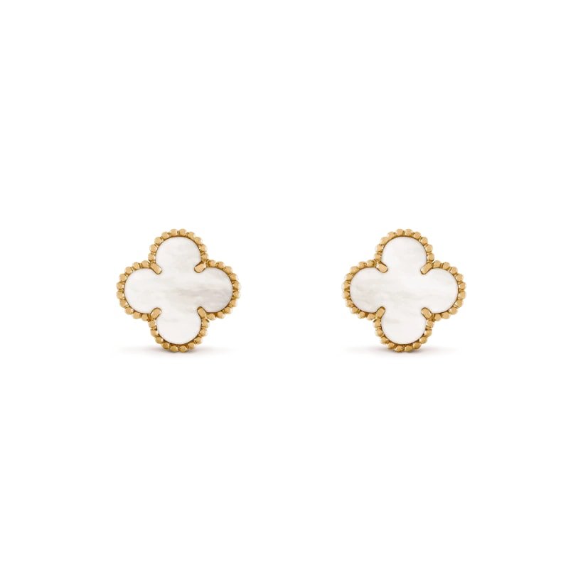 Clover Leaf Earrings · 925 Silver · 18K Gold Platedachite
