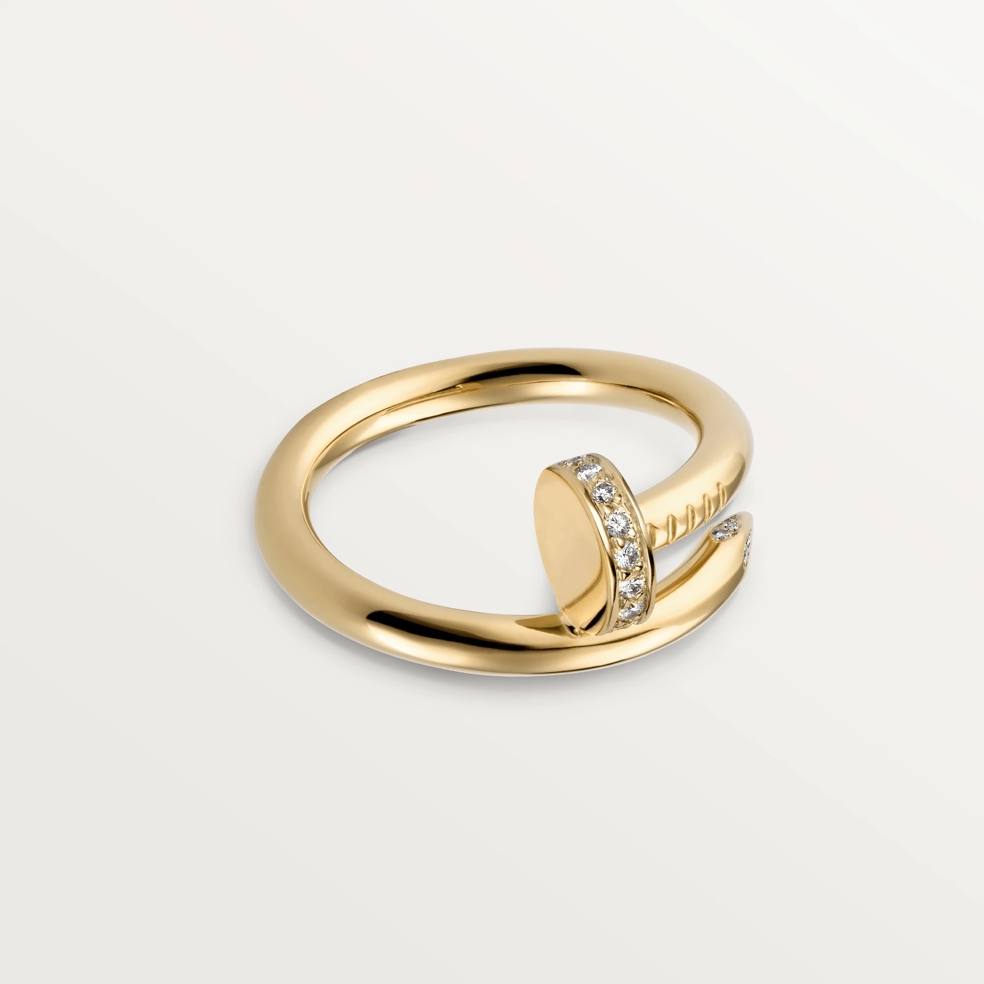 Nail Open Ring · 18K Gold Plated · CZ · V Gold