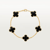 Clover Leaf Bracelet · 925 Silver · 18K Gold Plated
