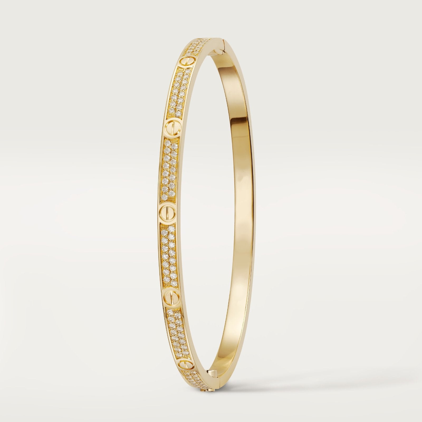 Pavé Screw Bangle · 18K Gold Plated · Cubic Zirconia