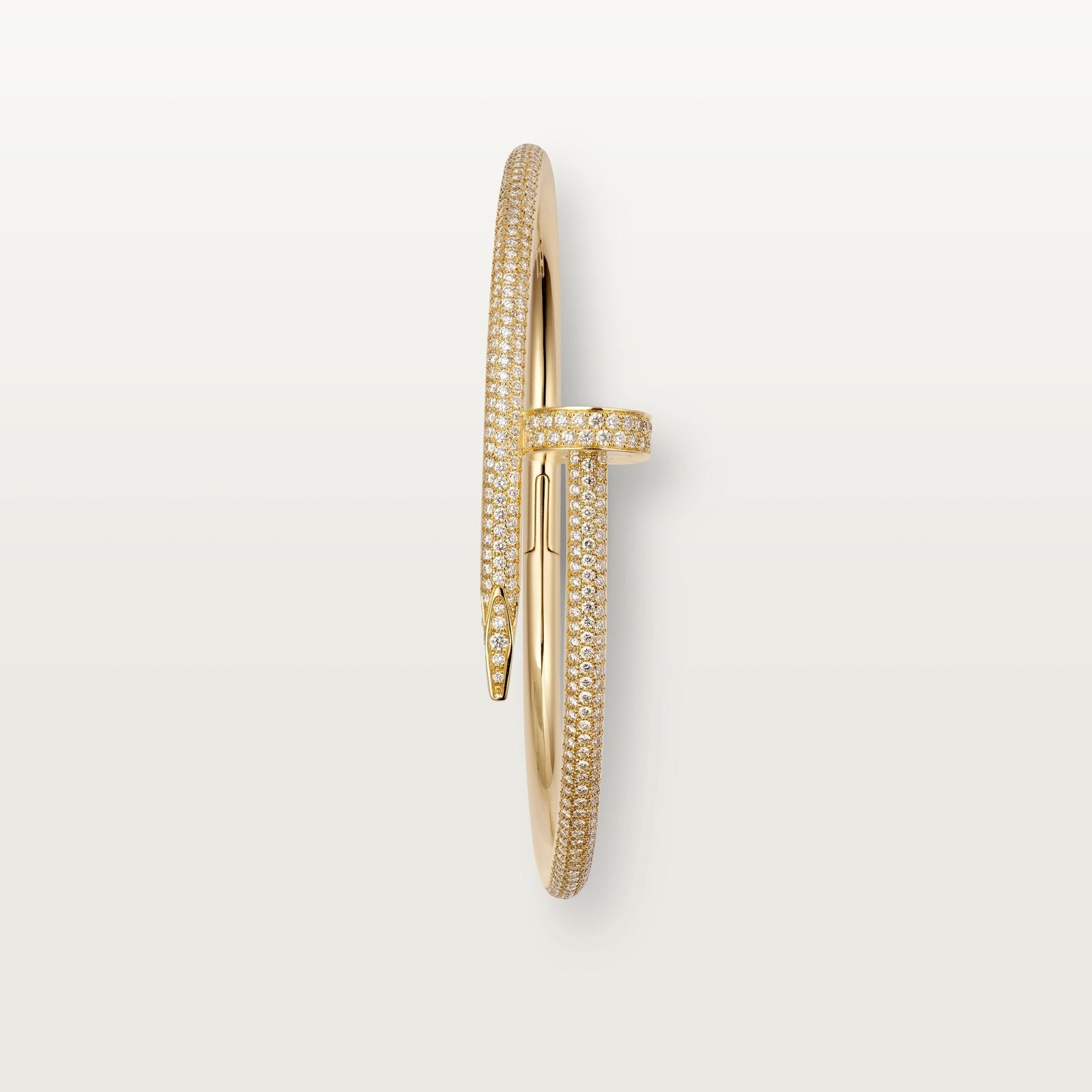 Gold-Plated Open Bangle with Cubic Zirconia | 3.5mm