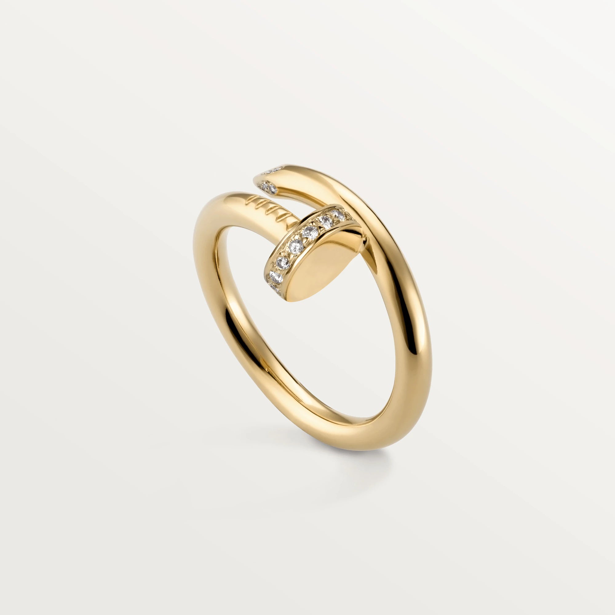 Nail Open Ring · 18K Gold Plated · CZ · V Gold