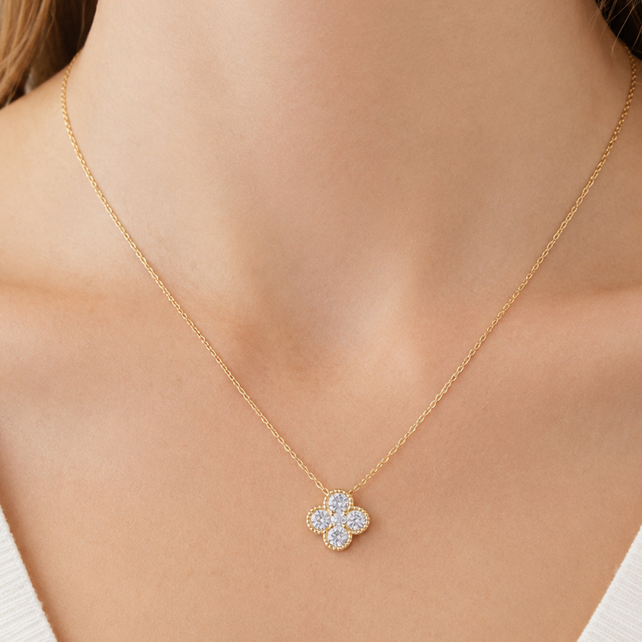 Gold Clover Necklace