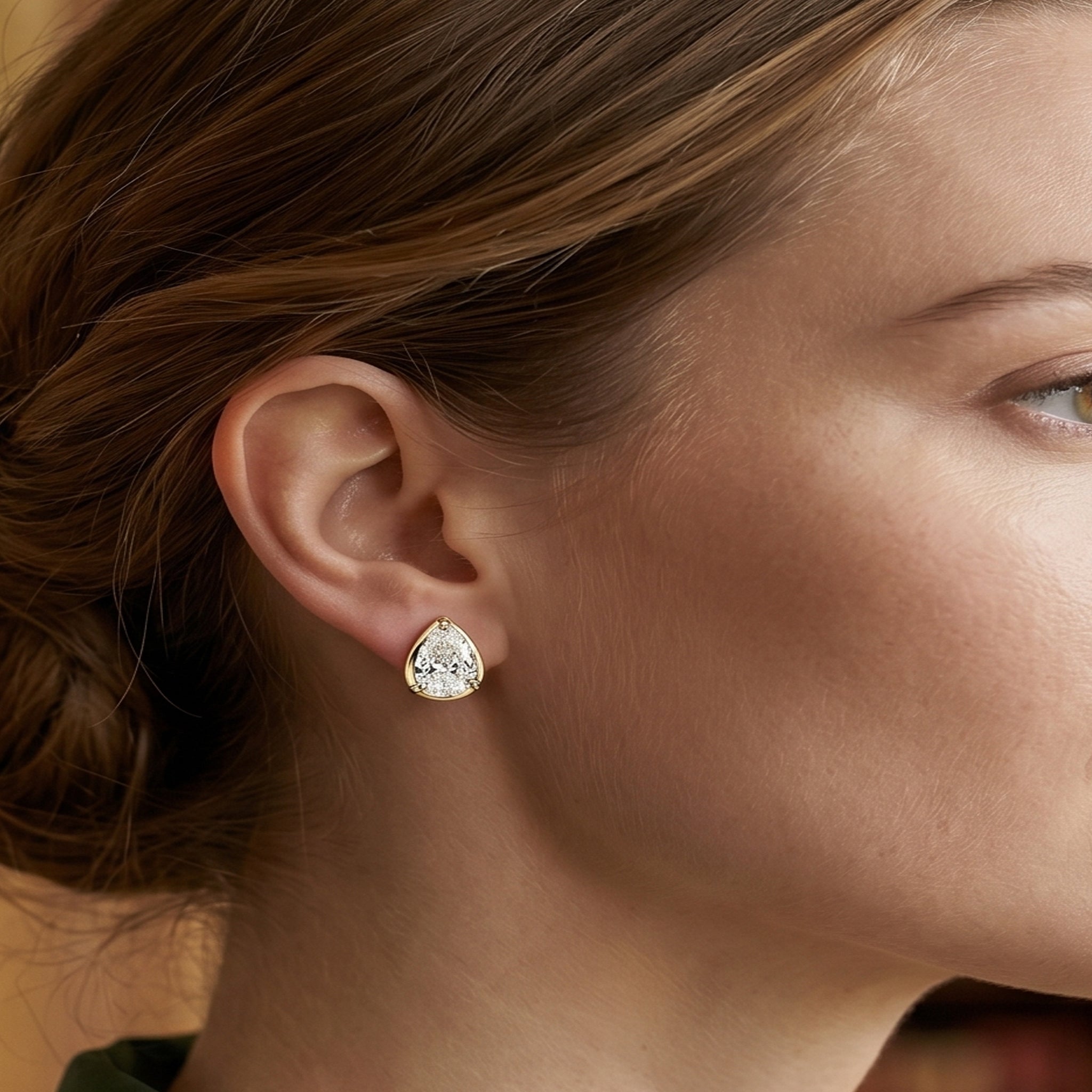 Gold Teardrop Earring