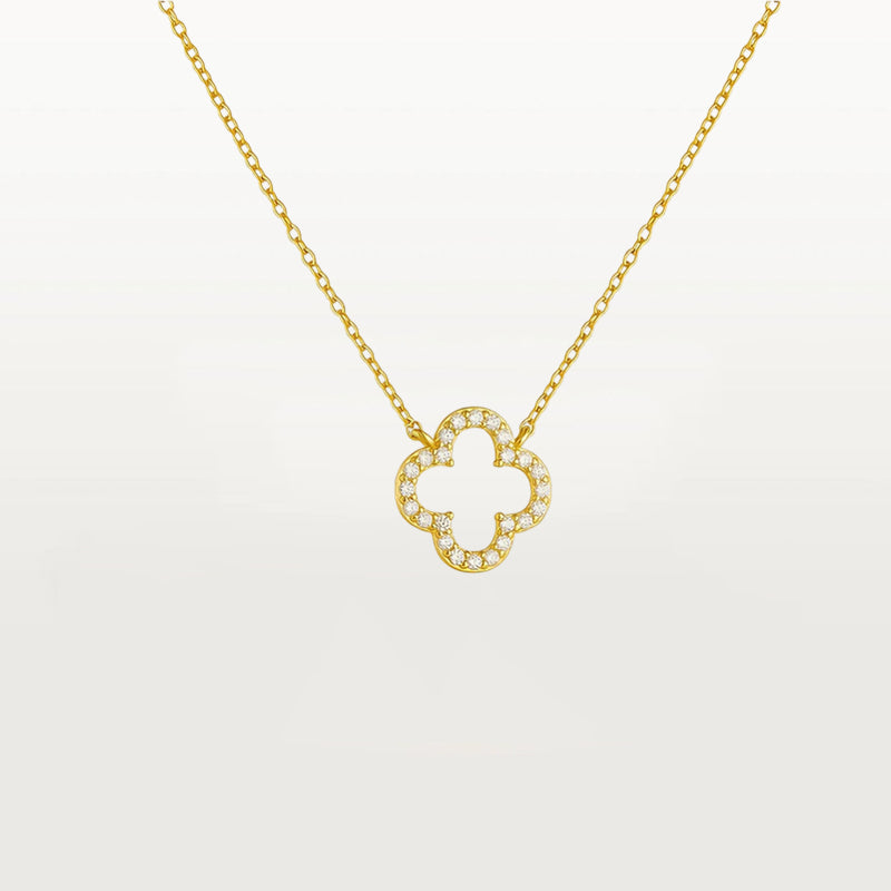 Gold Clover Pendant Necklace