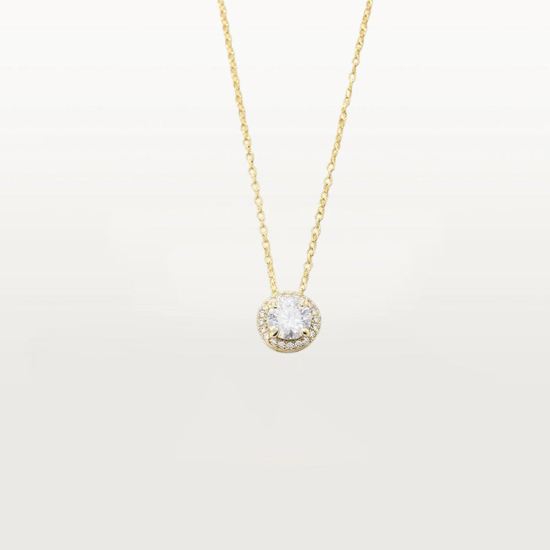 Gold Crystal  Necklace
