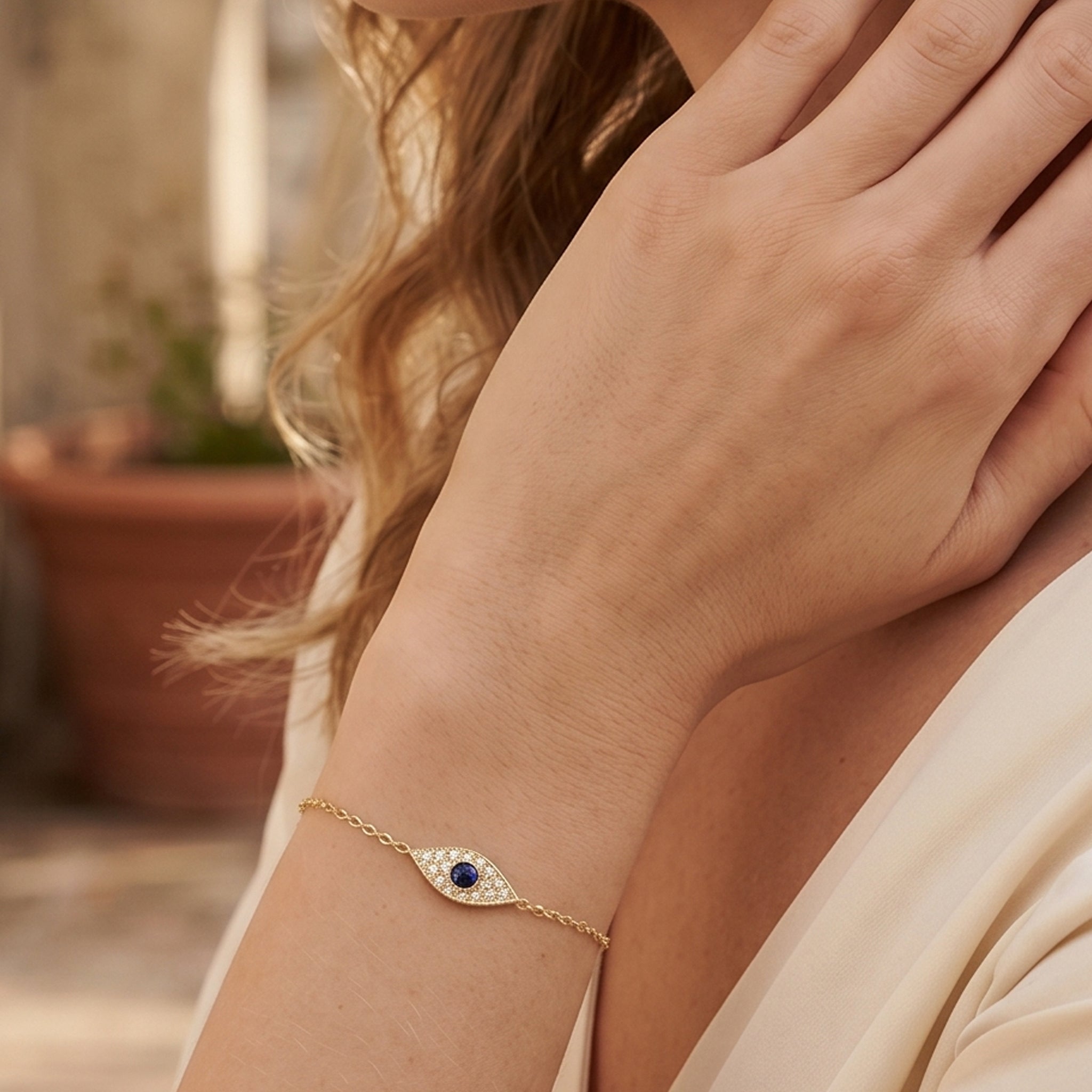 Gold Evil Eye Bracelet