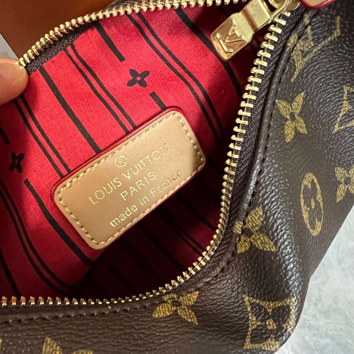 Monogram Leather Shoulder Bag