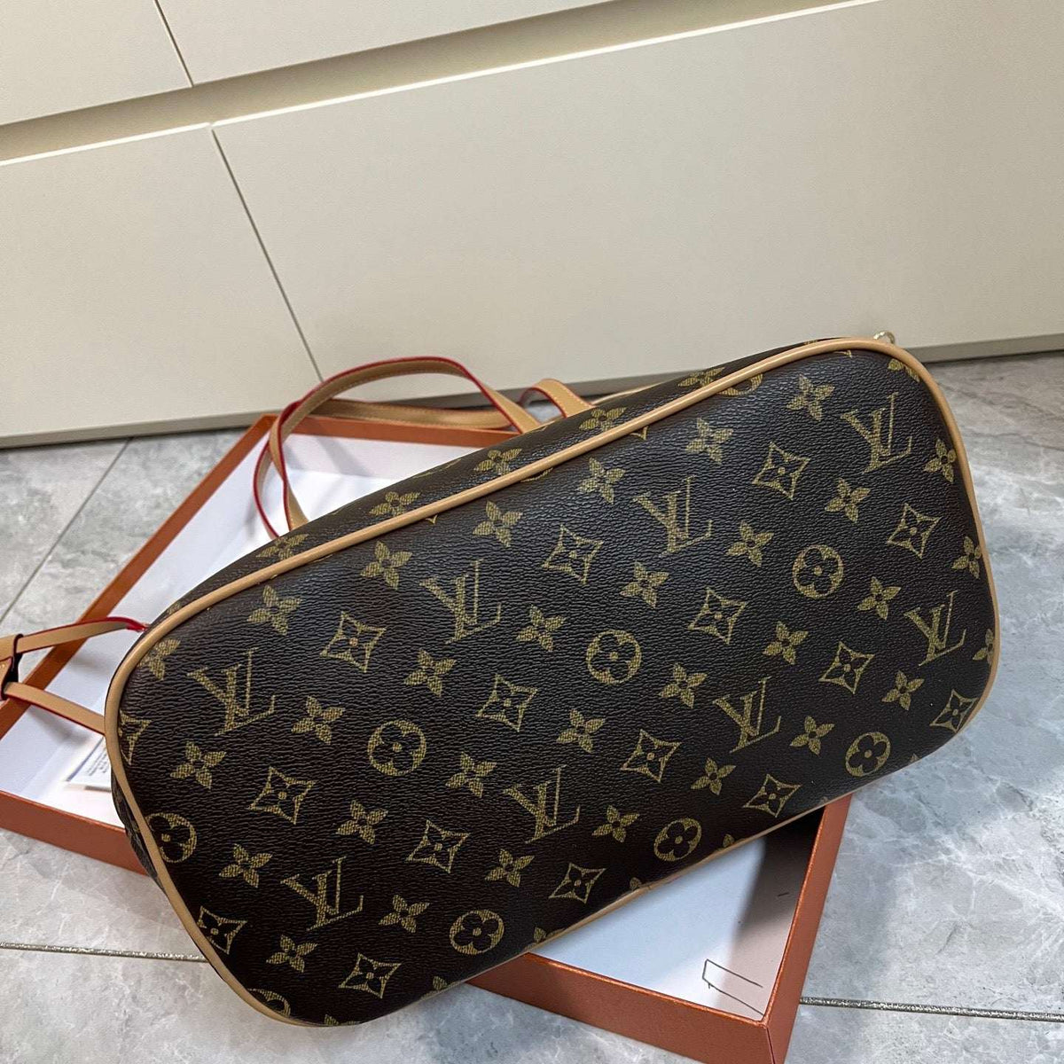Elegant Monogram Leather Tote